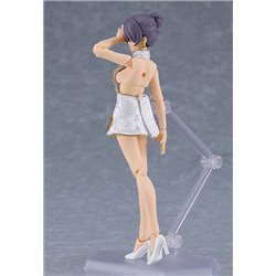 Original Character Figma Action Figure Female Body (Mika) Mini Skirt Chinese Dress Outfit (White) 13 cm (przedsprzedaż)