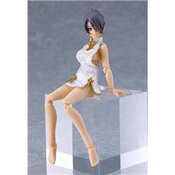 Original Character Figma Action Figure Female Body (Mika) Mini Skirt Chinese Dress Outfit (White) 13 cm (przedsprzedaż)