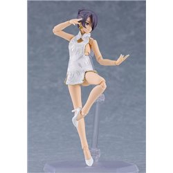 Original Character Figma Action Figure Female Body (Mika) Mini Skirt Chinese Dress Outfit (White) 13 cm (przedsprzedaż)