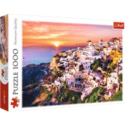 Puzzle 1000 Zachód słońca nad Santorini