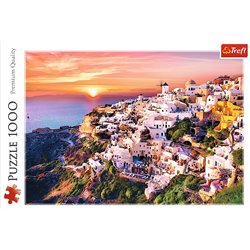 Puzzle 1000 Zachód słońca nad Santorini