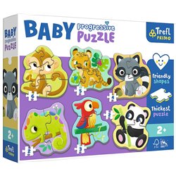 Puzzle Baby Progressive - Zwierzęta exotic