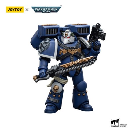 Warhammer 40k Action Figure 1/18 Ultramarines Vanguard Veteran with Chainsword and Bolt Pistol 12 cm (przedsprzedaż)