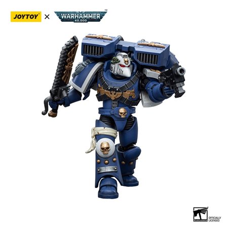 Warhammer 40k Action Figure 1/18 Ultramarines Vanguard Veteran with Chainsword and Bolt Pistol 12 cm (przedsprzedaż)