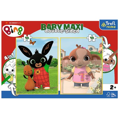 Puzzle 2x10 Baby Maxi Królik Bing