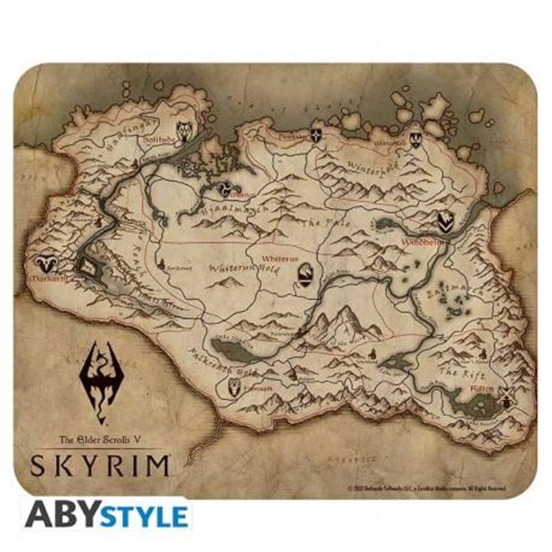 Podkładka pod myszkę Skyrim Mapa