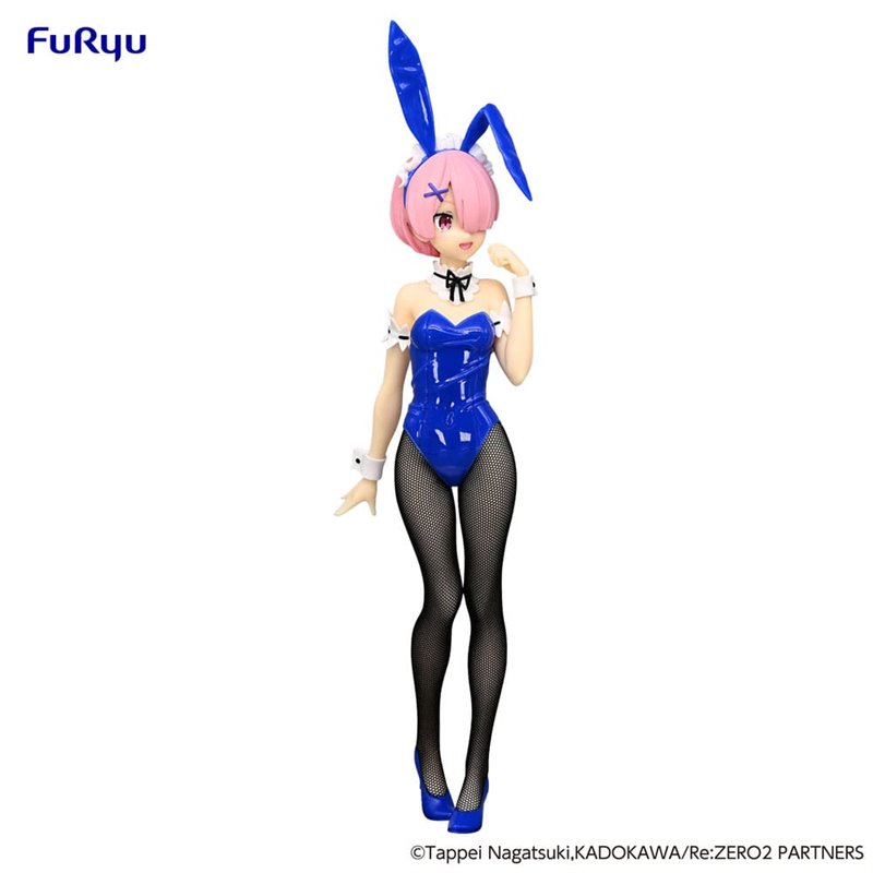 Re:Zero BiCute Bunnies PVC Statue Ram Blue Color Ver. 30 cm (przedsprzedaż)