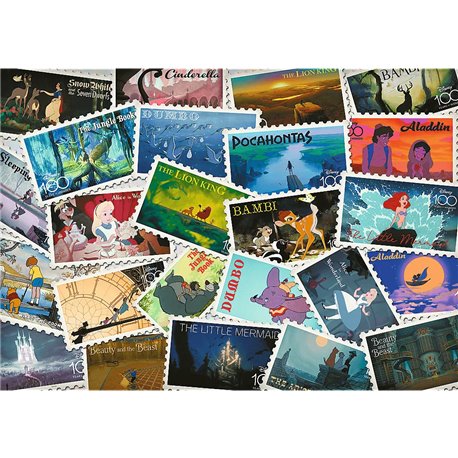 Puzzle 1000 Disney Stamps Collection