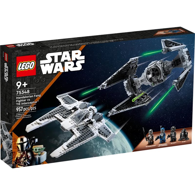 LEGO Star Wars 75348 Mandaloriański myśliwiec Fang Fighter kontra TIE Interceptor