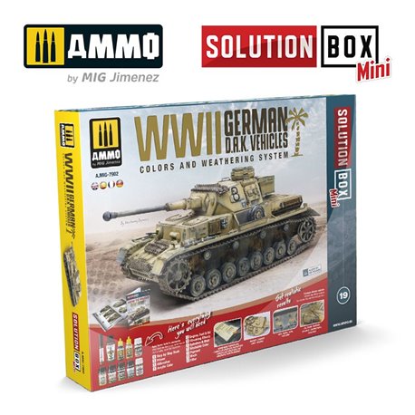Ammo by Mig: Solution Box Mini 19 - WWII German D.A.K. Vehicles - Colors and Weathering System