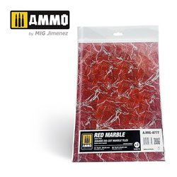 Ammo by Mig: Red Marble - Square Die-Cut Marble Tiles (2)