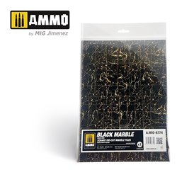 Ammo by Mig: Black Marble - Square Die-Cut Marble Tiles (2)