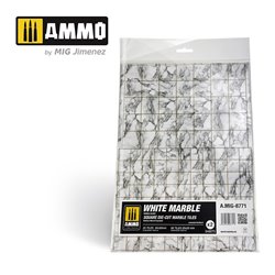 Ammo by Mig: White Marble - Square Die-Cut Marble Tiles (2)