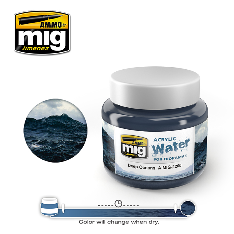 Ammo by Mig: Acrylic Water - Deep Oceans (250 ml)