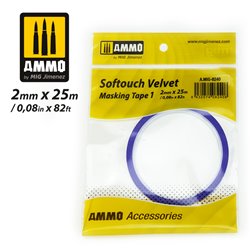 Ammo by Mig: Softouch Velvet Masking Tape 1 (2 mm x 25 m)