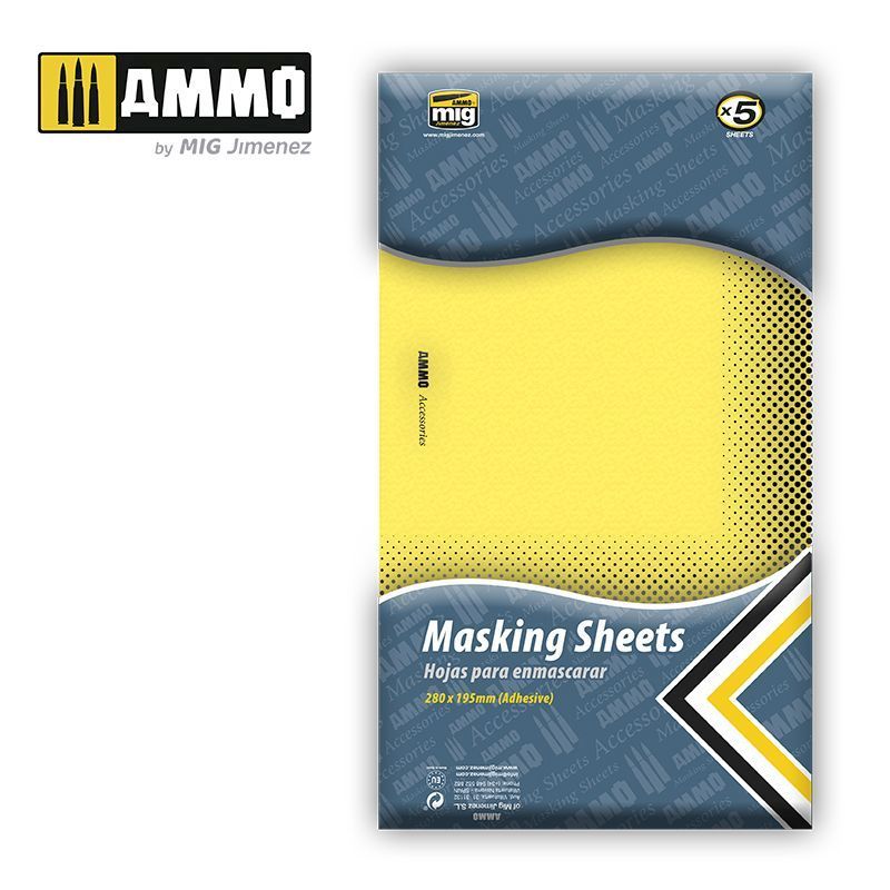 Ammo by Mig: Masking Sheets - Adhesive (280 x 195 mm) (5)