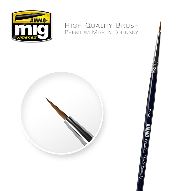 Ammo by Mig: Round Brush - Premium Marta Kolinsky 2/0