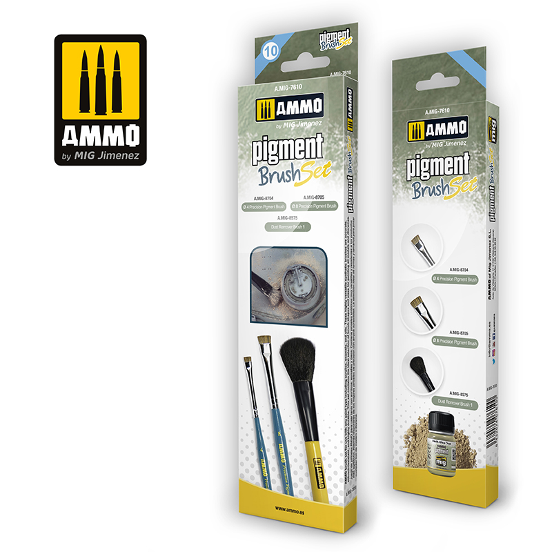 Ammo by Mig: Pigment Brush Set