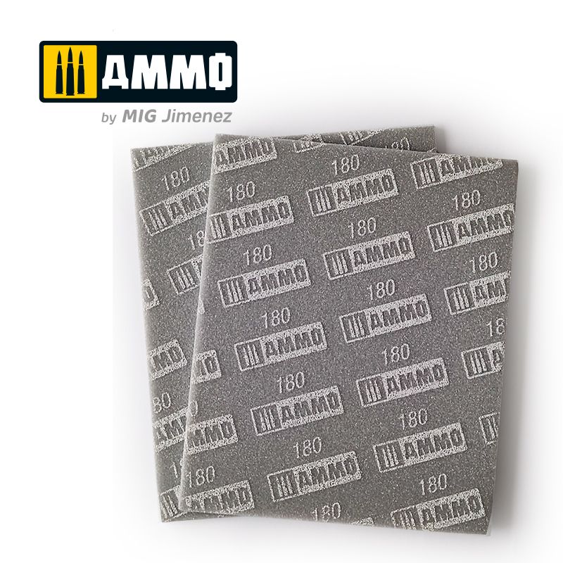 Ammo by Mig: Sanding Sponge Sheet - 180 (2)