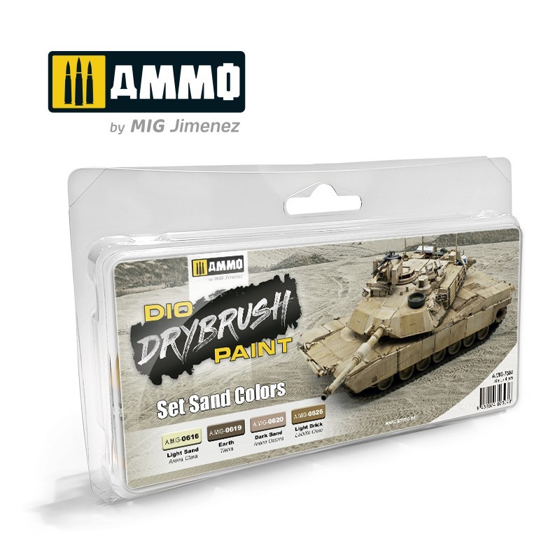 Ammo by Mig: DIO Drybrush Paint - Set Sand Colors