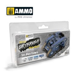 Ammo by Mig: DIO Drybrush Paint - Set Blue Colors