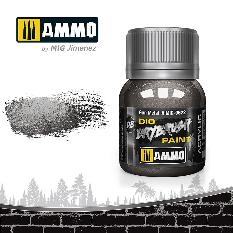 Ammo by Mig: DIO Drybrush - Gun Metal