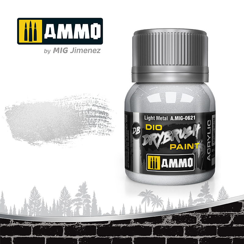 Ammo by Mig: DIO Drybrush - Light Metal