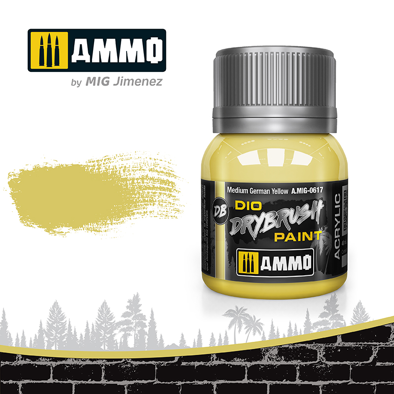 Ammo by Mig: DIO Drybrush - Medium German Yellow
