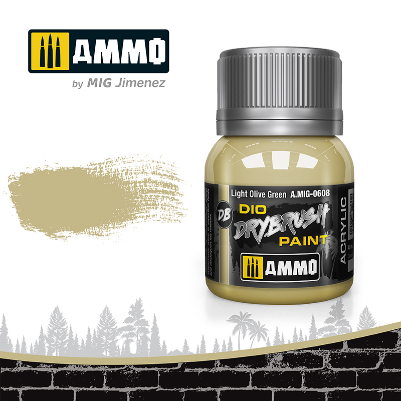Ammo by Mig: DIO Drybrush - Light Olive Green