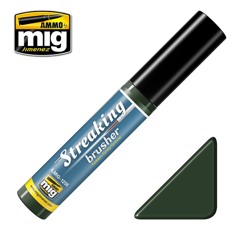 Ammo by Mig: Streaking Brusher - Green-Grey Grime