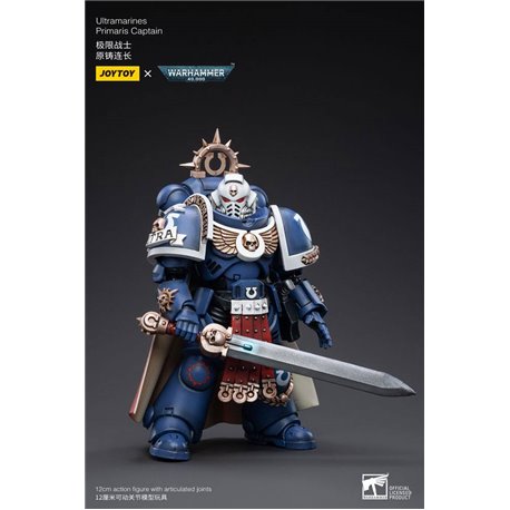 Warhammer 40k Action Figure 1/18 Ultramarines Primaris Captain 12 cm (przedsprzedaż)