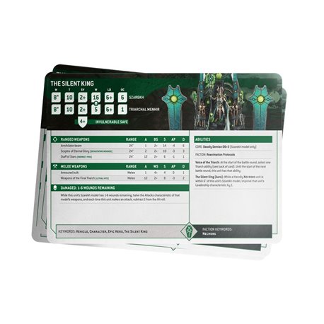 Warhammer 40k Datasheet Cards: Necrons (przedsprzedaż)