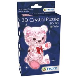 Crystal Puzzle Miś Lily różowy