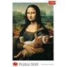 Puzzle 500 Mona Lisa i kot Mruczek