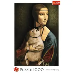 Puzzle 1000 Dama z kotem