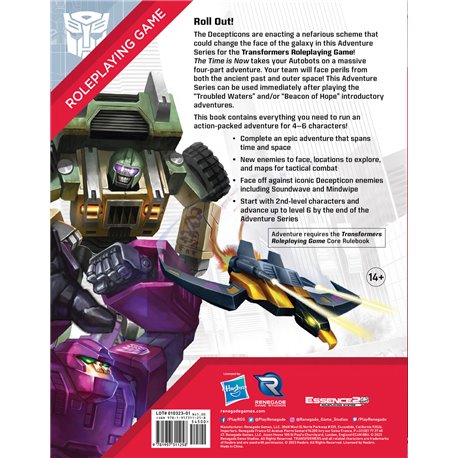 Transformers RPG The Time is Now Adventure Book