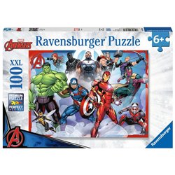 Puzzle 100 Avengers - Zgromadzenie rysunkowe xxl