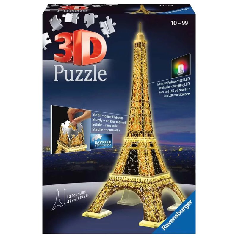 Puzzle 3D Wieża Eiffla Night Edition