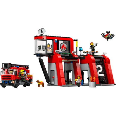 LEGO City 60414 Remiza strażacka z wozem