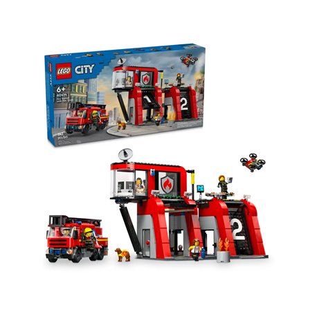 LEGO City 60414 Remiza strażacka z wozem