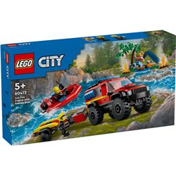 LEGO City 60412 Terenowy wóz strażacki z łodzią