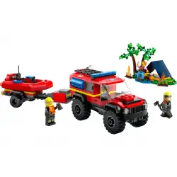 LEGO City 60412 Terenowy wóz strażacki z łodzią