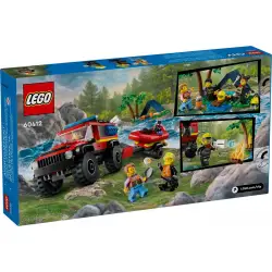 LEGO City 60412 Terenowy wóz strażacki z łodzią