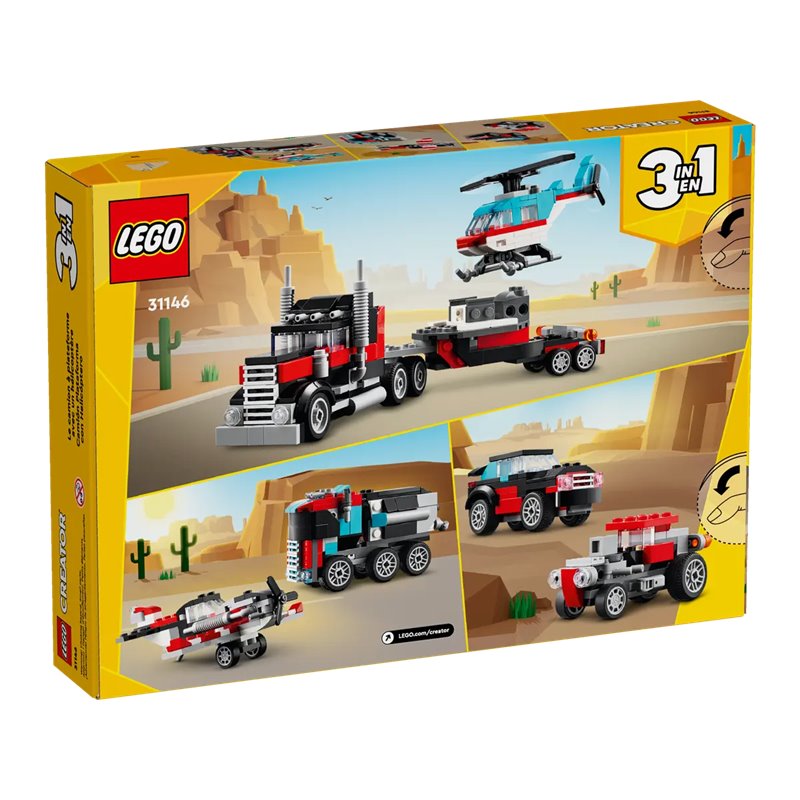 LEGO Creator 31146 Ciężarówka z platformą i helikopterem