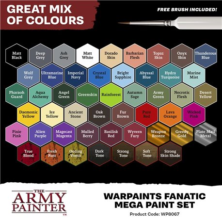 Army Painter Set - Warpaints Fanatic Mega Paint Set