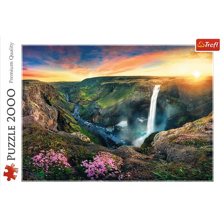 Puzzle 2000 Wodospad Haifoss, Islandia