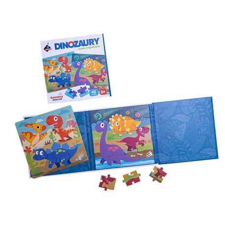 Puzzle magnetyczne - dinozaury