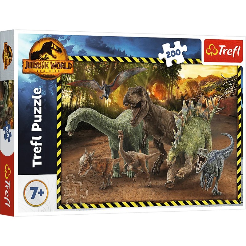 Puzzle 200 Dinozaury z Parku Jurajskiego