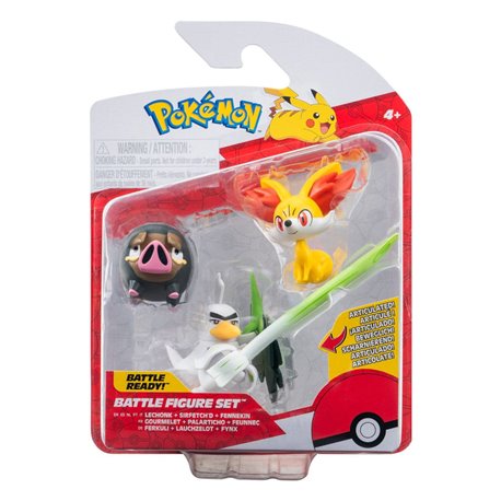 Pokemon Battle Figure Set 3-Pack Fennekin, Lechonk, Sirfetch'd 5 cm (przedsprzedaż)