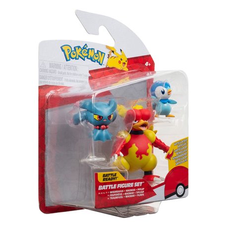 Pokemon Battle Figure Set 3-Pack Piplup, Misdreavus, Magmar 5 cm (przedsprzedaż)